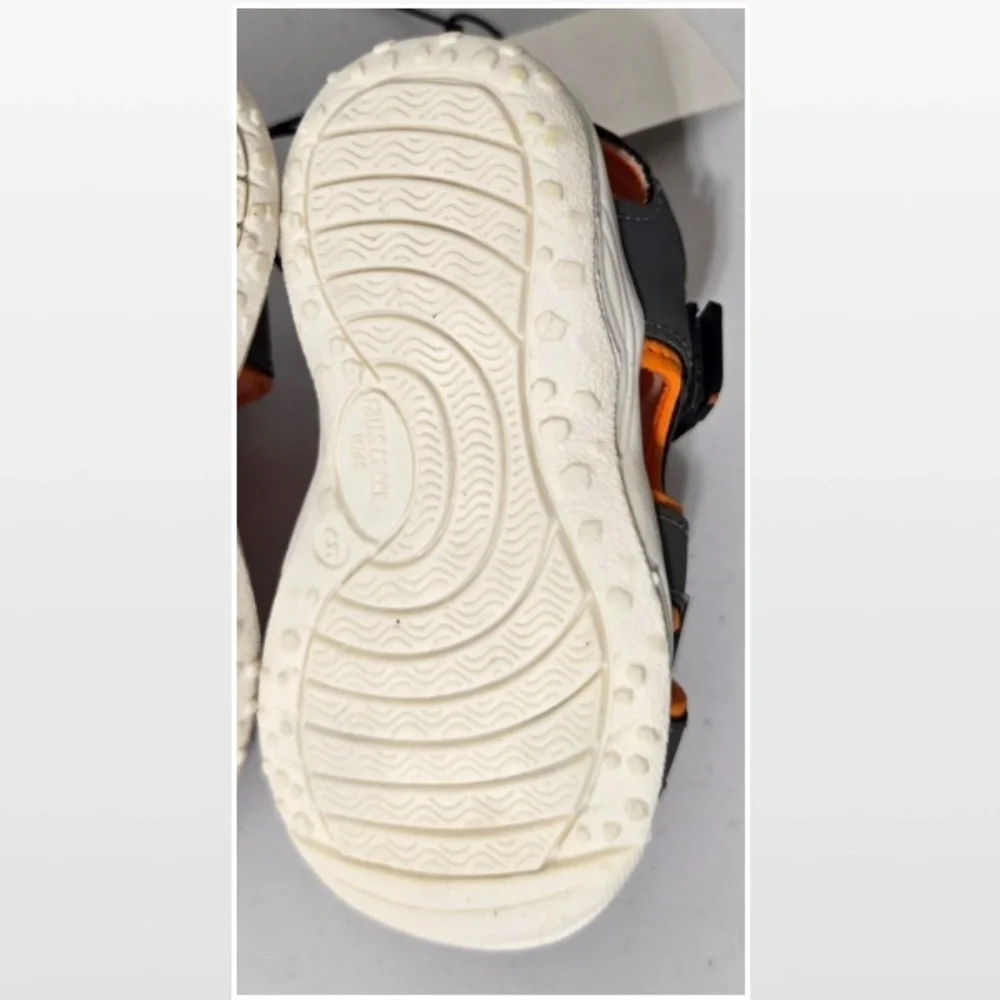 New Falls Creek Shoes Kids Size 5 Toddler Orange Grey Active Sport Sandals NWT